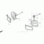 Схема вузла: Se cornering lamp для Honda GL1500 Gold Wing Special Edition