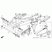 Схема вузла: Задній важіль (Маятник) для Honda CBR1000 CBR1000RR Fireblade