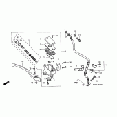 Схема вузла: Передній гальмівний циліндр для Honda VT1100 Shadow Sabre