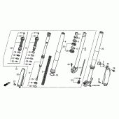 Схема вузла: Вилка передньої осі для Honda CRF250 CRF250R