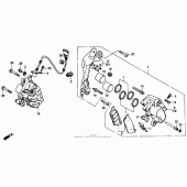 Схема узла: Передний тормозной суппорт 1100a для Honda ST1100 Pan-European