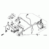 Схема вузла: Жгут проводки (fr.) Для Honda RVT1000R RVT RC51