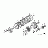 Схема вузла: Зчеплення для Honda XR600