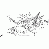 Схема вузла: Vt1100c frame для Honda VT1100 Shadow
