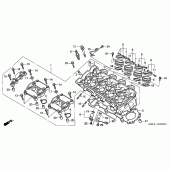Схема вузла: Головка циліндра для Honda CBR1000 CBR1000RR Fireblade