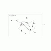 Схема узла: Head light visor для Honda VT600 Shadow VLX