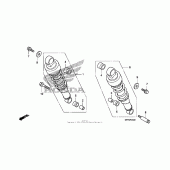 Схема узла: Задний амортизатор для Honda VT750 Shadow Spirit