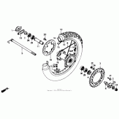 Схема вузла: Заднє колесо 91-92 для Honda XR600