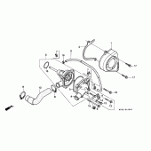 Схема вузла: Водяний насос для Honda CBR600 CBR600F