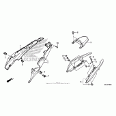 Схема вузла: Заглушка сидіння для Honda NC700