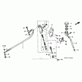 Схема вузла: Задній гальмівний циліндр для Honda XR250