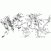 Схема узла: Радиатор для Honda VT1100 Shadow Aero