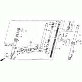 Схема узла: Передняя вилка except i для Honda GL1500 Gold Wing Special Edition