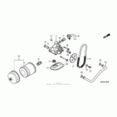 Схема вузла: Масляний насос для Honda VT1100 Shadow Sabre