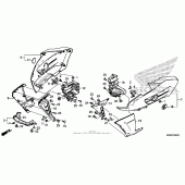 Схема вузла: Middle cowl для Honda CTX1300