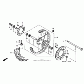 Схема вузла: Заднє колесо для Honda XR650