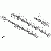 Схема вузла: Трансмісія для Honda CB900 Hornet