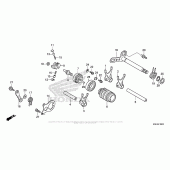 Схема узла: Копирный вал & Вилки & Вал переключения для Honda CRF150 CRF150R
