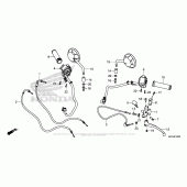 Схема вузла: Ручка керма & Пульт управління рульовой & Троси & Дзеркало для Honda CMX500 Rebel