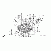 Схема вузла: Головка циліндра для Honda XR250