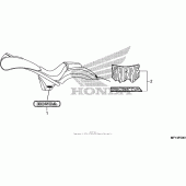 Схема вузла: Emblem + mark (2) для Honda VT1300 Sabre