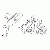 Схема узла: Выхлопная система для Honda XL125 Varadero