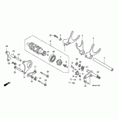 Схема вузла: Вал перемикання передач / вилки для Honda CB1300 Super Four