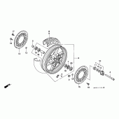 Схема узла: Передние колесо (CB750F2) для Honda CB750 Seven Fifty