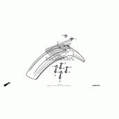 Схема вузла: Переднє крило для Honda XR650