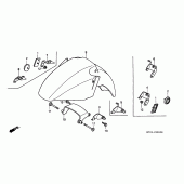 Схема вузла: Переднє крило для Honda ST1100 Pan-European
