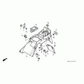 Схема узла: Заднее крыло (CB750F2) для Honda CB750 Seven Fifty