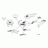 Схема вузла: Mark / stripe (1) для Honda CBR600 CBR600RR