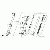 Схема вузла: Вилка передньої осі для Honda VTR1000 Superhawk
