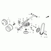 Схема узла: Масляный фильтр/маслонасос для Honda NT650 Deauville