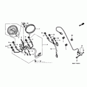 Схема вузла: Спідометр (2) для Honda VT750 Shadow Deluxe