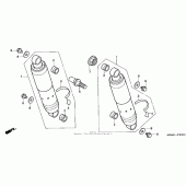 Схема вузла: Задній амортизатор для Honda VT750 Shadow Deluxe