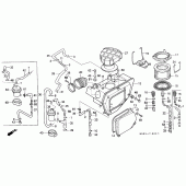 Схема вузла: Повітряний фільтр для Honda NX650 Dominator