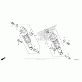 Схема вузла: Задній амортизатор (2) для Honda VT750 Shadow Phantom