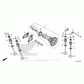 Схема вузла: Шток & Клапан для Honda CRF450 CRF450R