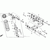 Схема узла: Амортизатор задний для Honda VTR250 VTR