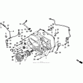 Схема узла: Правая крышка картера для Honda XR250