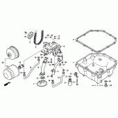 Схема узла: Масляный фильтр/маслонасос для Honda VFR400