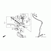 Схема узла: Передний тормозной цилиндр (RN) для Honda XR250