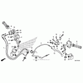 Схема вузла: Ручка керма & Пульт управління рульовой & Троси (1) для Honda CTX700