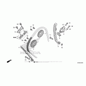 Схема вузла: Ланцюг ГРМ & Натяжник & Заспокоювач для Honda CB1000 CB1000R