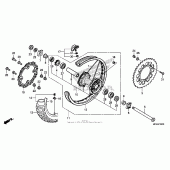 Схема вузла: Заднє колесо для Honda CRF450 CRF450R