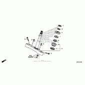 Схема вузла: Рульова траверса для Honda VT1300 Fury