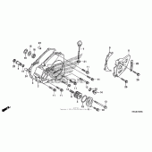 Схема вузла: Ліва кришка картера для Honda CRF250 CRF250X