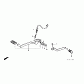 Схема вузла: Педаль (Лапка) (VFR750FL / FM / FN / FP) для Honda VFR750F Interceptor
