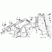 Схема узла: Rr. главный тормозной цилиндр (ST1100A) для Honda ST1100 Pan-European